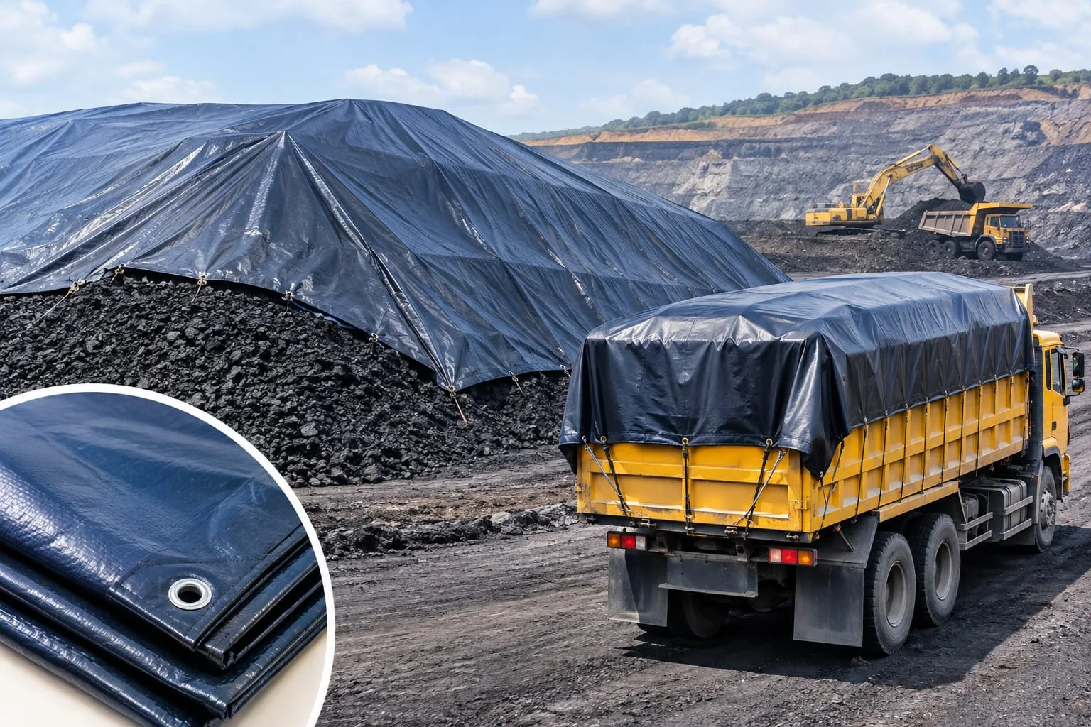 Terpal Untuk Area Batu Bara:  Solusi Perlindungan Material di Industri Pertambangan