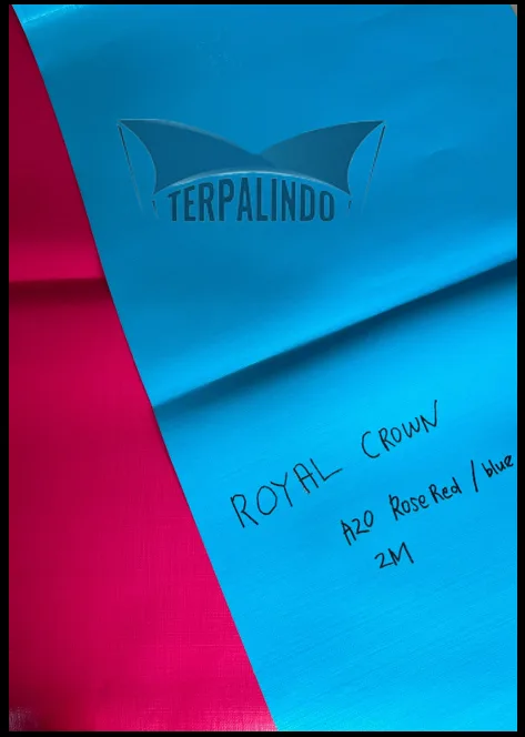 SUPPLIER TERPAL A20 ROYAL CROWN BIRU / MERAH KUALITAS IMPORT